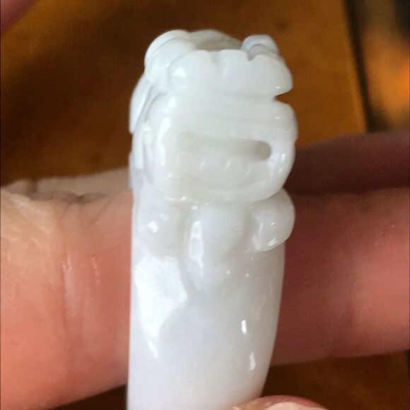 Natural Jade Dragon Ring Discounted Size 8 - Picture 3 of 10